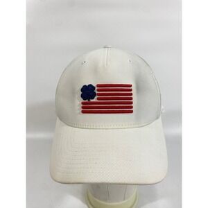 Black Clover Live Lucky Hat Mens White Patriotic Flag Snapback Flexfit 110 Cap